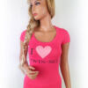 Twin set Simona Barbieri Kolor Różowy Okrągły dekolt T-Shirt Krótki rękaw Materiał Bawełna