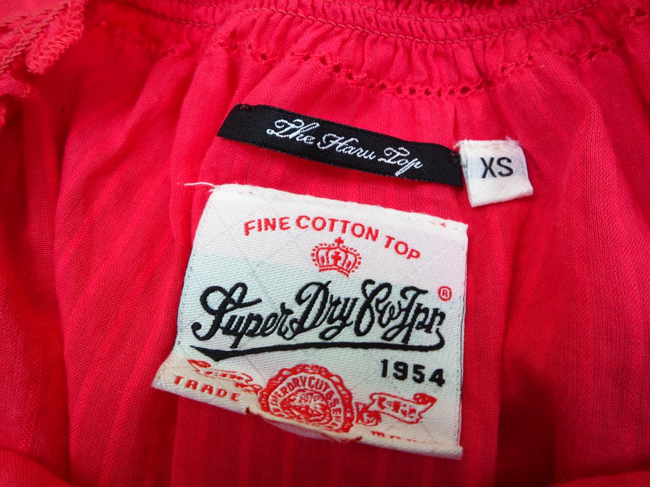 20171124_123205.jpg Superdry Rozmiar XS Kolor Różowy Okrągły dekolt Bluzka Zapinana Krótki rękaw Materiał Bawełna 100%