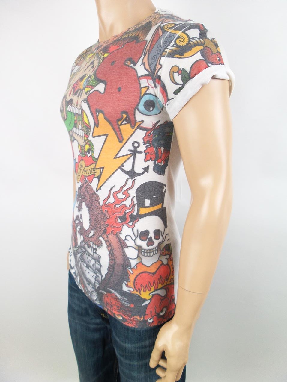 20171124_154941.jpg River island Rozmiar XXS Męski T-Shirt Krótki rękaw Materiał Bawełna 100%