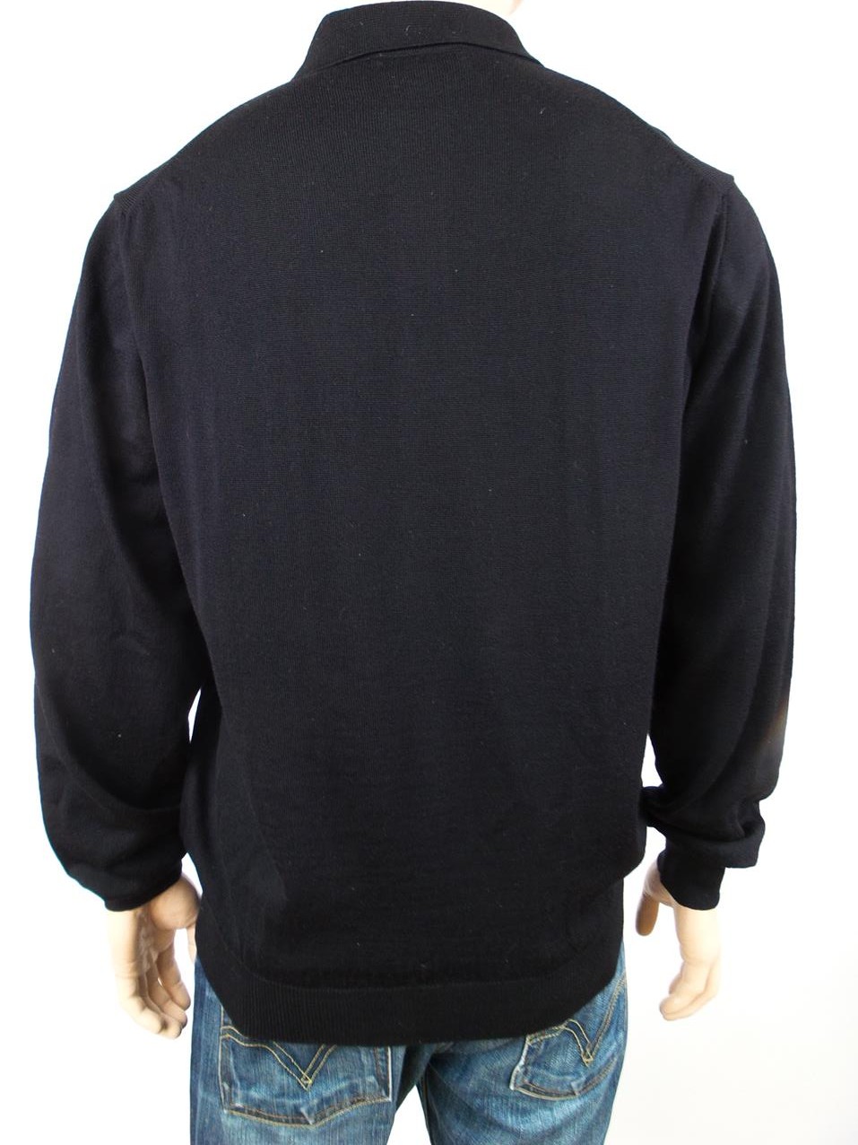 20171127_100646.jpg John W. Nordstrom Rozmiar M Kolor Czarny Męski Sweter Długi rękaw Materiał Wełna Merino
