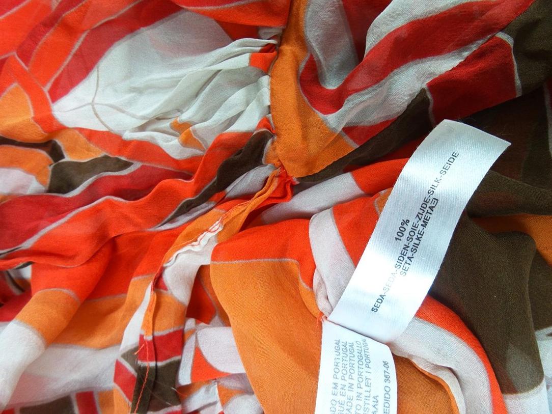 Massimo dutti Rozmiar XS Kolor Czerwony Geometryczny Okrągły dekolt Tunika Bluzka Rękaw 3/4 Materiał Jedwab 100% Massimo dutti Rozmiar XS Kolor Czerwony Geometryczny Okrągły dekolt Tunika Bluzka Rękaw 3/4 Materiał Jedwab 100%