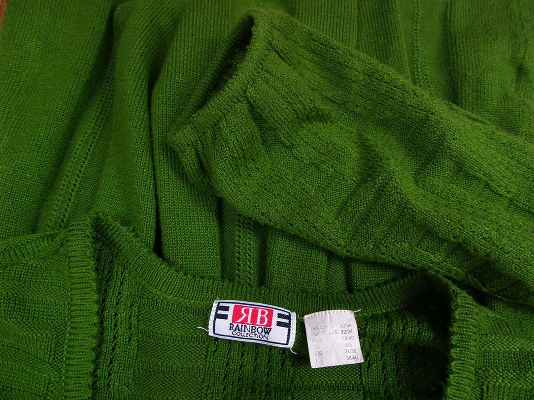 Rainbow Rozmiar 32/34 Kolor Zielony Okrągły dekolt Sukienka Sweterkowa Długi rękaw Krótka Materiał Akryl Rainbow Rozmiar 32/34 Kolor Zielony Okrągły dekolt Sukienka Sweterkowa Długi rękaw Krótka Materiał Akryl