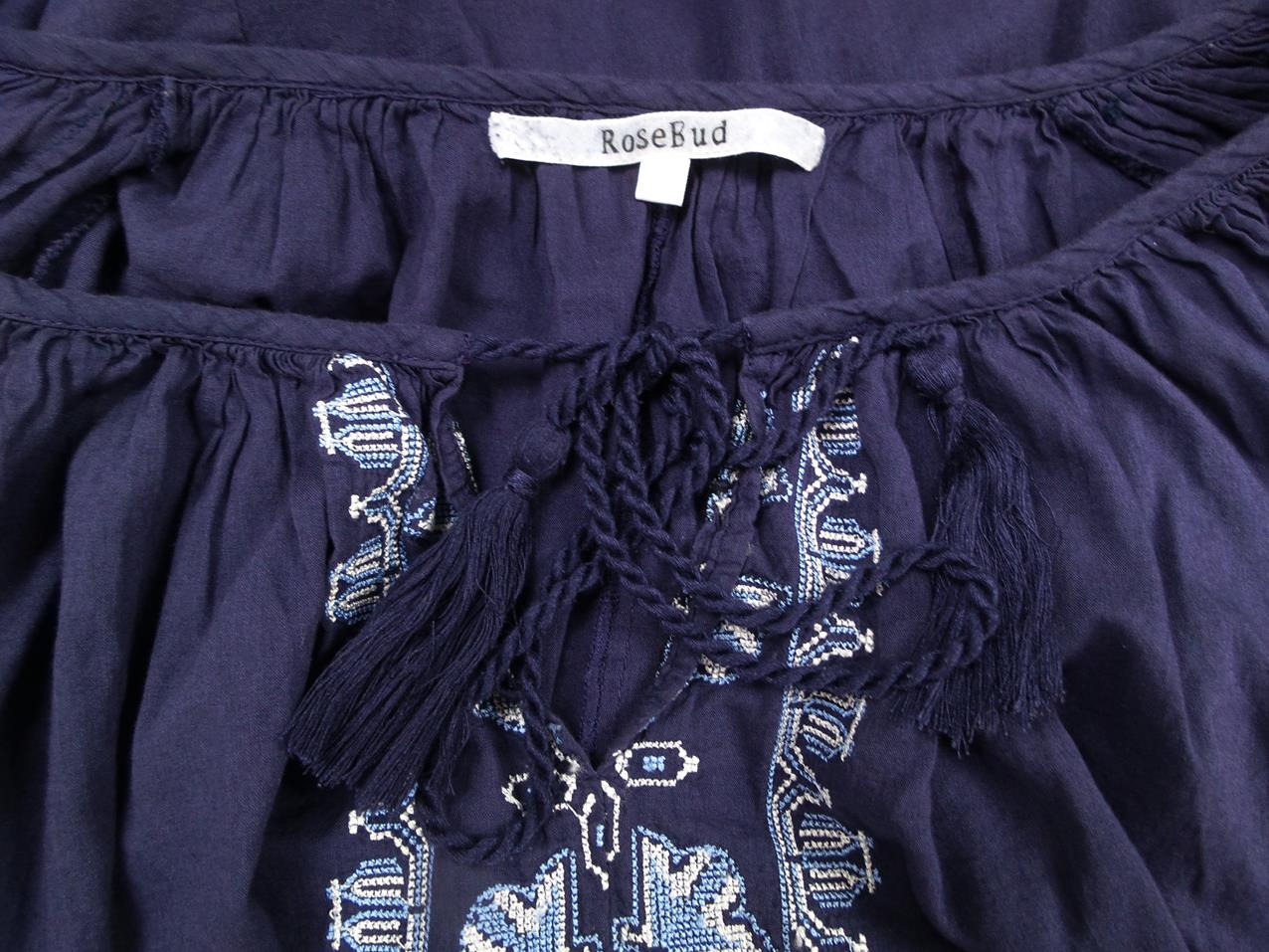 20171130_090311.jpg Rosebud Rozmiar L Kolor Granatowy Keyhole Crew Neck Bluzka Długi rękaw Materiał Bawełna 100%