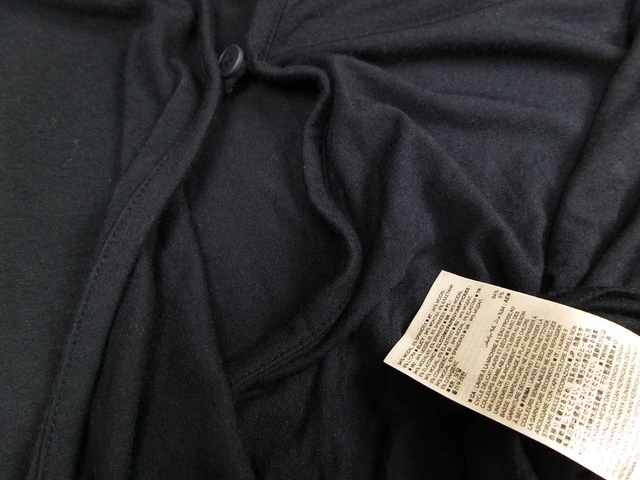 Gap Rozmiar S Kolor Czarny W serek Tunika Bluzka Długi rękaw Materiał Modal