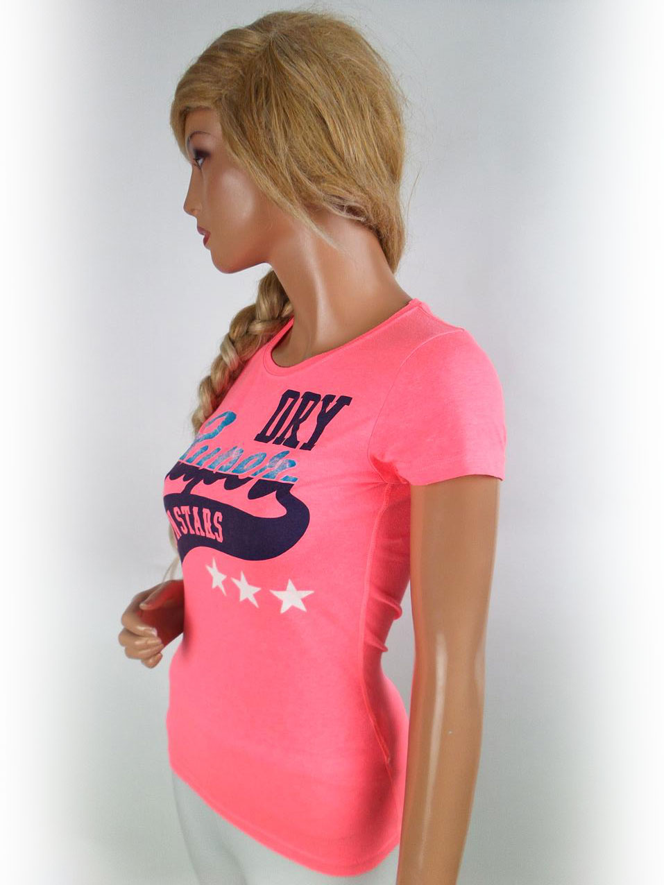 20171206_140832.jpg Superdry Rozmiar XS Kolor Różowy Okrągły dekolt T-Shirt Krótki rękaw Materiał Bawełna