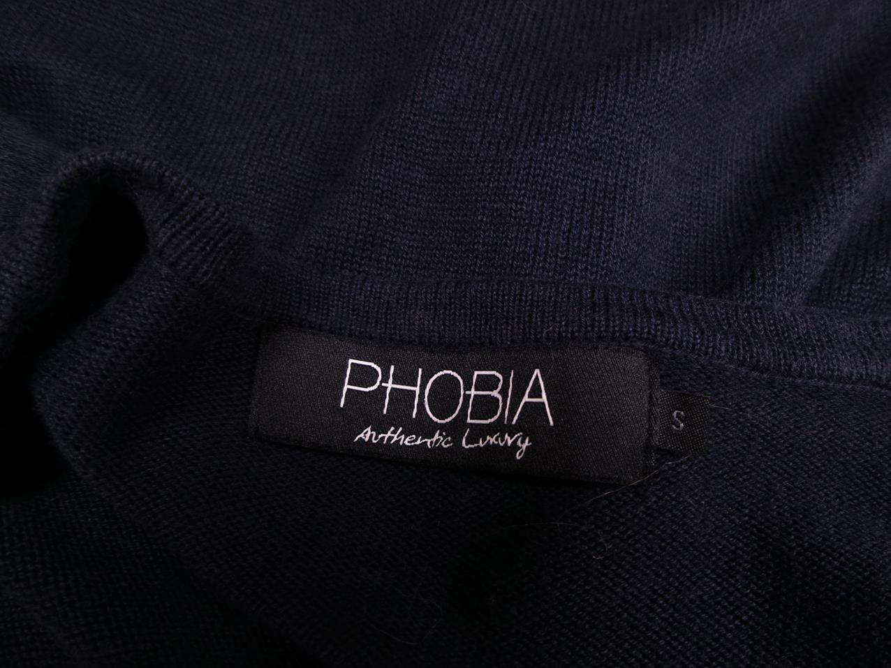 Phobia Rozmiar S Kolor Granatowy W serek Sukienka Mini Długi rękaw Krótka Materiał Wiskoza Phobia Rozmiar S Kolor Granatowy W serek Sukienka Mini Długi rękaw Krótka Materiał Wiskoza