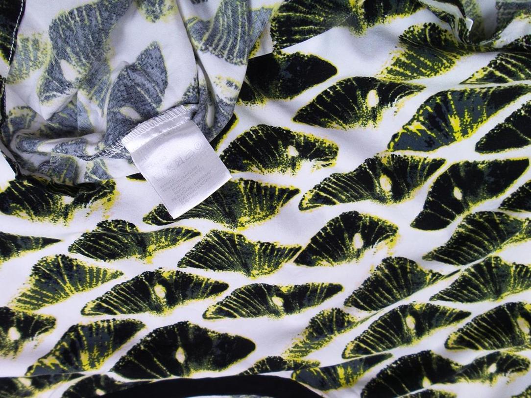 St-martins Rozmiar 40 Kolor Zielony Panterka W łódkę Tunika Bluzka Krótki rękaw Materiał Rayon