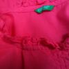 United colors benetton Rozmiar XL Kolor Czerwony Okrągły dekolt Bluzka Zapinana Krótki rękaw Materiał Bawełna 100%