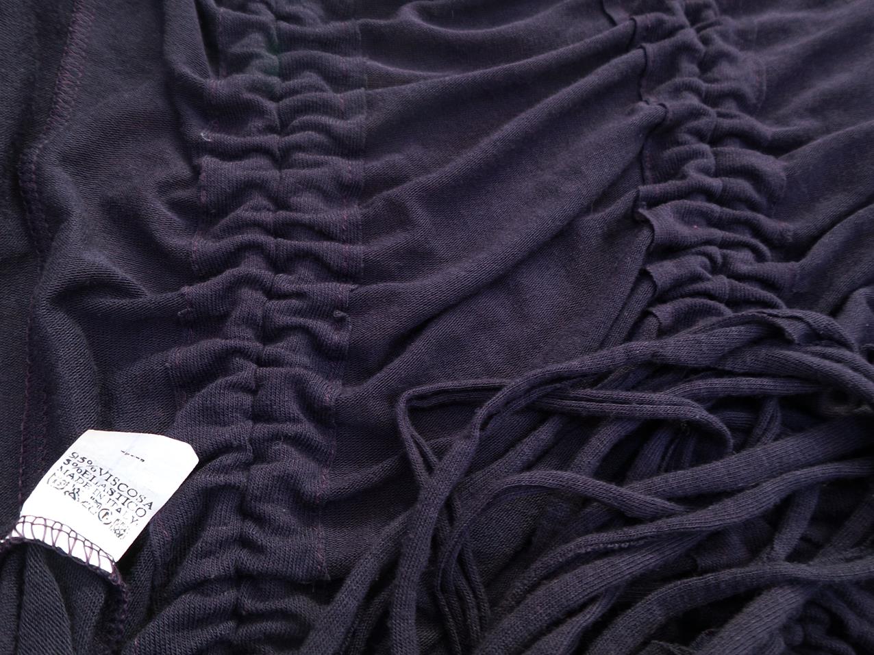 Made in Italy Rozmiar M Kolor Fioletowy W serek Długi Otwarty Kardigan Długi rękaw Materiał Wiskoza Cienka dzianina