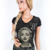 Immortal Collection Rozmiar S Kolor Czarny W serek T-Shirt Krótki rękaw Materiał Bawełna