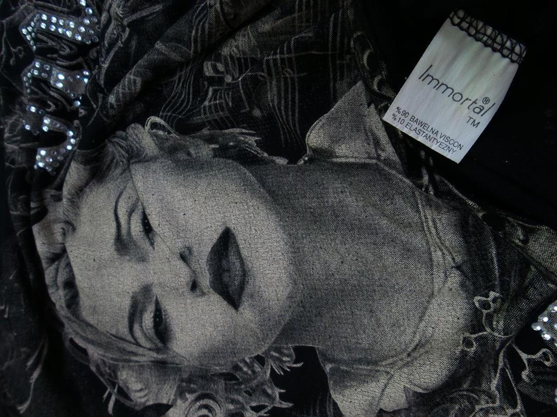 Immortal Collection Rozmiar S Kolor Czarny W serek T-Shirt Krótki rękaw Materiał Bawełna
