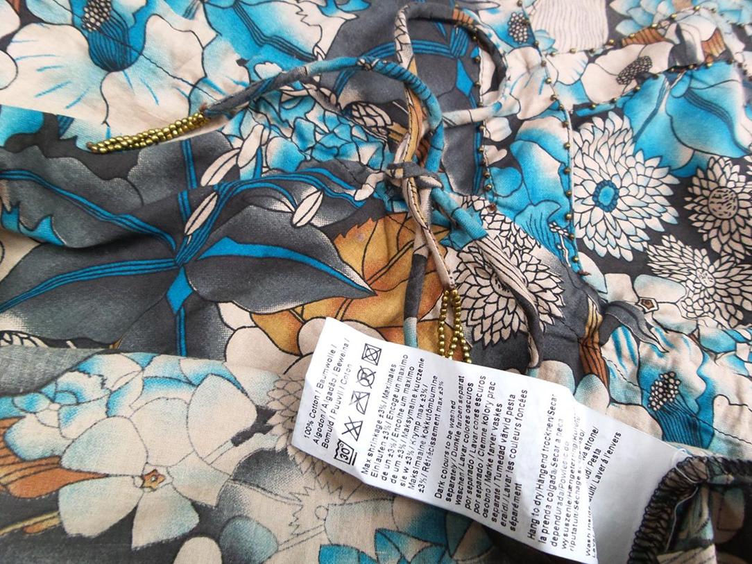 Vero moda Rozmiar 38 Kolor Niebieski W serek Tunika Bluzka Krótki rękaw Materiał Bawełna 100% Vero moda Rozmiar 38 Kolor Niebieski W serek Tunika Bluzka Krótki rękaw Materiał Bawełna 100%