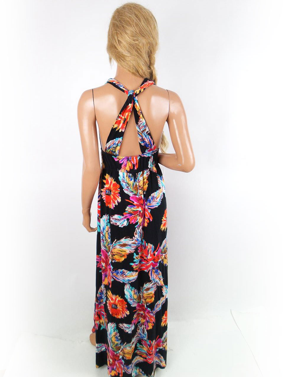 New look Rozmiar 14 Kolor Czarny W serek Sukienka Maxi Bezrękawnik Długa Materiał Wiskoza New look Rozmiar 14 Kolor Czarny W serek Sukienka Maxi Bezrękawnik Długa Materiał Wiskoza