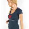 Twin set Simona Barbieri Rozmiar XS Kolor Granatowy Okrągły dekolt T-Shirt Krótki rękaw Materiał Bawełna