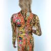 Mng Rozmiar S Kolor Żółty Paisley Okrągły dekolt Sukienka Bodycon Długi rękaw Midi Materiał Wiskoza 100%