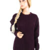 MTWTFSS Weekday Rozmiar M Kolor Fioletowy Crew Neck Tunika Bluzka Dzianina Długi rękaw Materiał Wełna