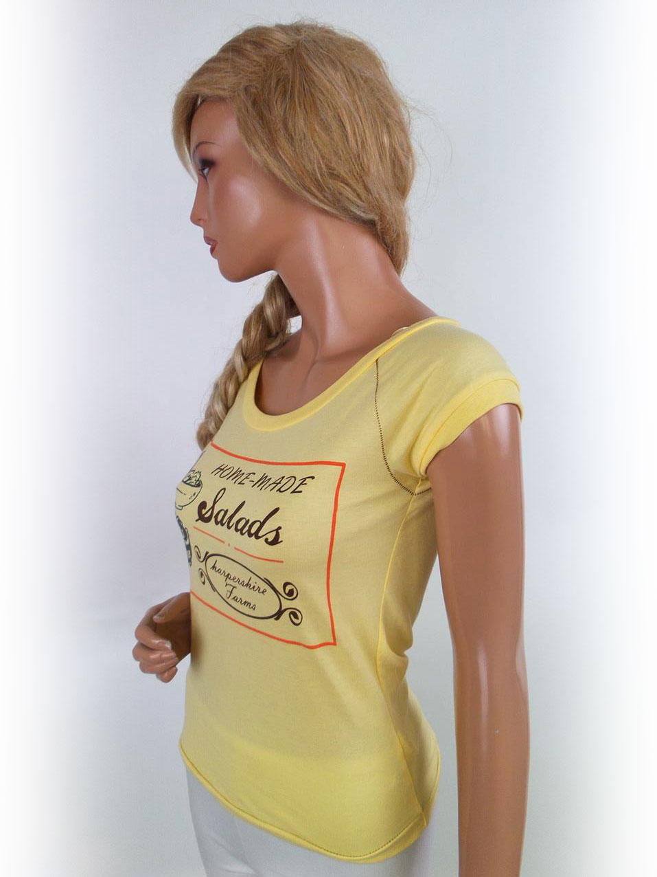 20180103_131433.jpg Only Rozmiar S Kolor Żółty Okrągły dekolt T-Shirt Krótki rękaw Materiał Bawełna 100%