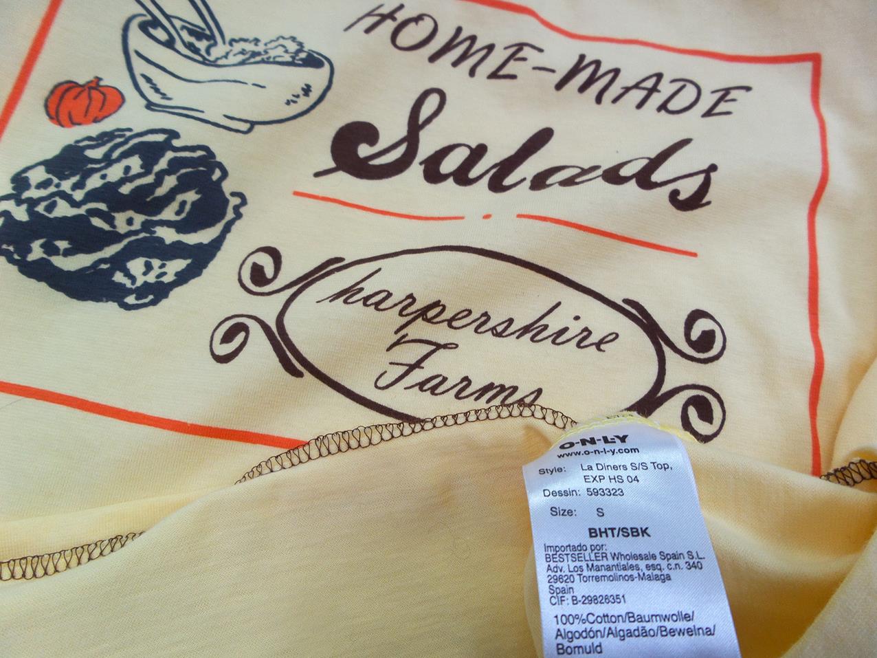 20180103_131524.jpg Only Rozmiar S Kolor Żółty Okrągły dekolt T-Shirt Krótki rękaw Materiał Bawełna 100%