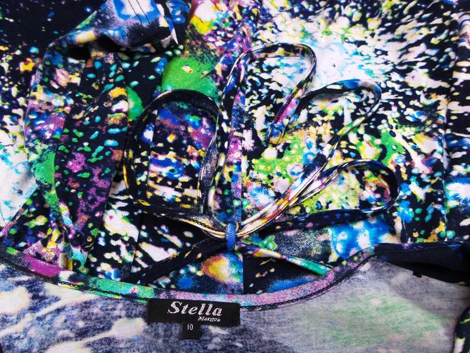 STELLA MORGAN Rozmiar 10 (38) Kolor Granatowy Dekolt U Sukienka Mini Długi rękaw Krótka STELLA MORGAN Rozmiar 10 (38) Kolor Granatowy Dekolt U Sukienka Mini Długi rękaw Krótka