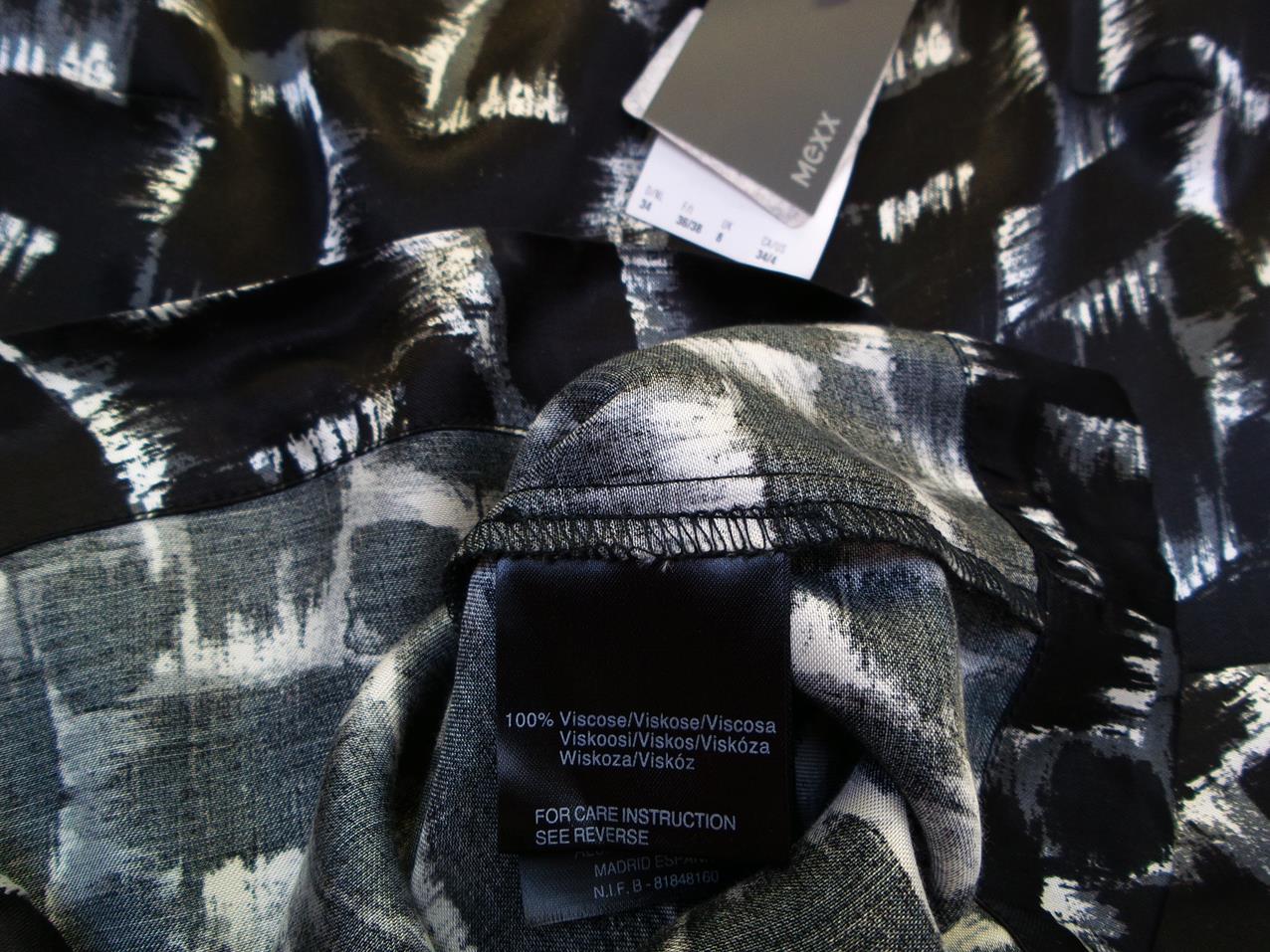 Mexx Rozmiar 34 Kolor Czarny W łódkę Sukienka Prostokątna Długi rękaw Do Kolan Materiał Wiskoza 100% Mexx Rozmiar 34 Kolor Czarny W łódkę Sukienka Prostokątna Długi rękaw Do Kolan Materiał Wiskoza 100%