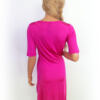 Zapa Rozmiar 38 Kolor Różowy W serek Sukienka Bodycon Krótki rękaw Midi Materiał Wiskoza
