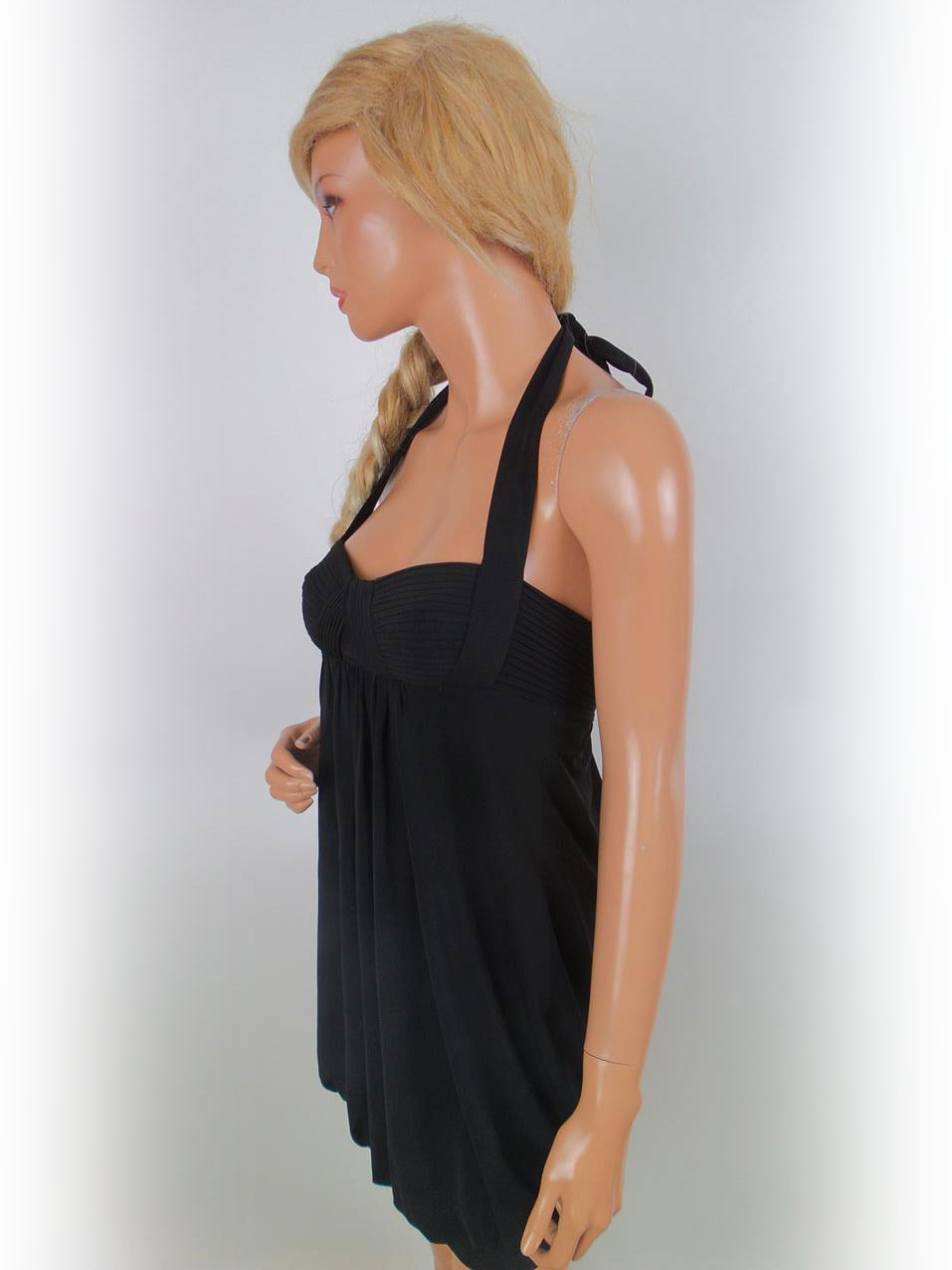 BCBG MAXAZRIA Rozmiar XS Kolor Czarny Halter Sukienka Mini Bezrękawnik Krótka BCBG MAXAZRIA Rozmiar XS Kolor Czarny Halter Sukienka Mini Bezrękawnik Krótka