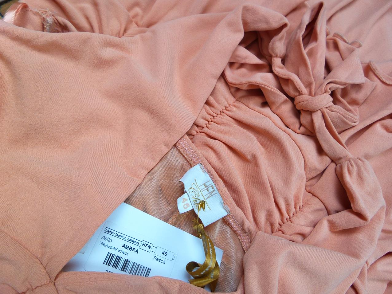 HFN Rozmiar 46 Kolor Pomarańczowy Halter Sukienka Rozkloszowana Bezrękawnik Do Kolan HFN Rozmiar 46 Kolor Pomarańczowy Halter Sukienka Rozkloszowana Bezrękawnik Do Kolan