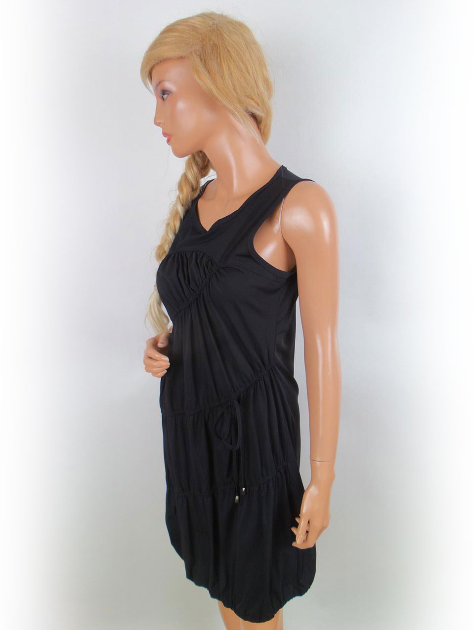 Wearhouse Rozmiar XL Kolor Czarny Okrągły dekolt Sukienka Prostokątna Bezrękawnik Do Kolan Wearhouse Rozmiar XL Kolor Czarny Okrągły dekolt Sukienka Prostokątna Bezrękawnik Do Kolan
