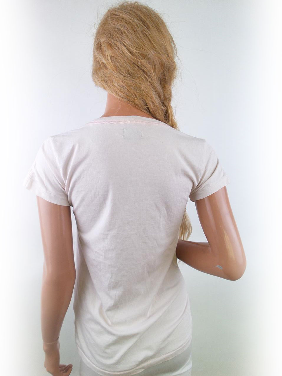 20180115_124302.jpg ACNE JEANS Rozmiar 40 Kolor Pudrowy Róż W serek T-Shirt Krótki rękaw Materiał Bawełna 100%