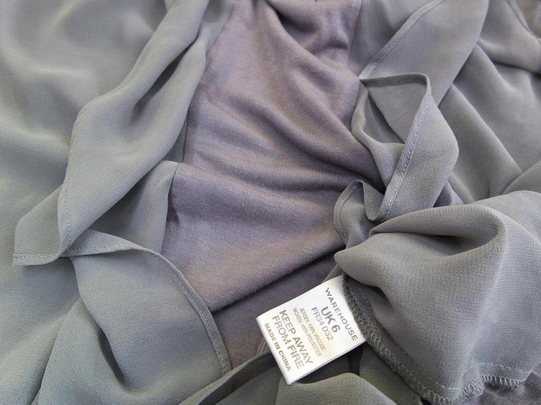 Warehouse Rozmiar XS Okrągły dekolt Tunika Bluzka Krótki rękaw Materiał Wiskoza 100%