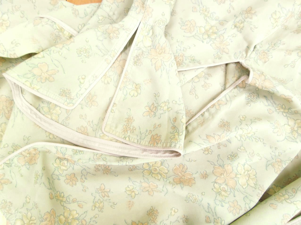 Vintage Rozmiar S Kolor Zielony Kwadratowy dekolt Tunika Bluzka Długi rękaw