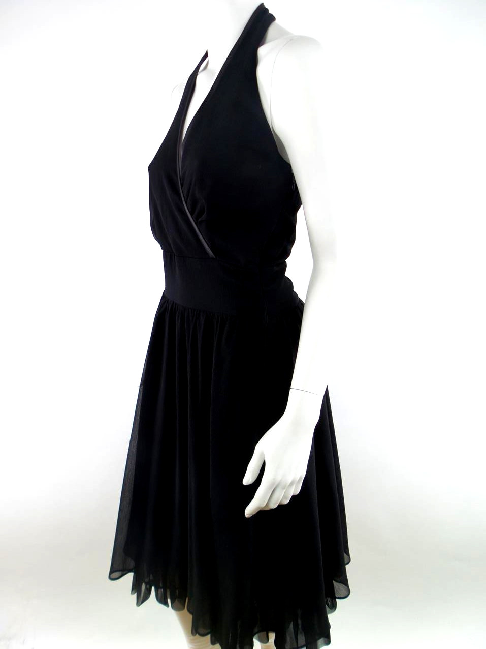 Dorothy perkins Rozmiar 36 Kolor Czarny Halter Sukienka Rozkloszowana Bezrękawnik Midi Dorothy perkins Rozmiar 36 Kolor Czarny Halter Sukienka Rozkloszowana Bezrękawnik Midi