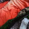 Vintage Rozmiar XL Kolor Pomarańczowy W serek Sukienka Letnia Bezrękawnik Do Kolan