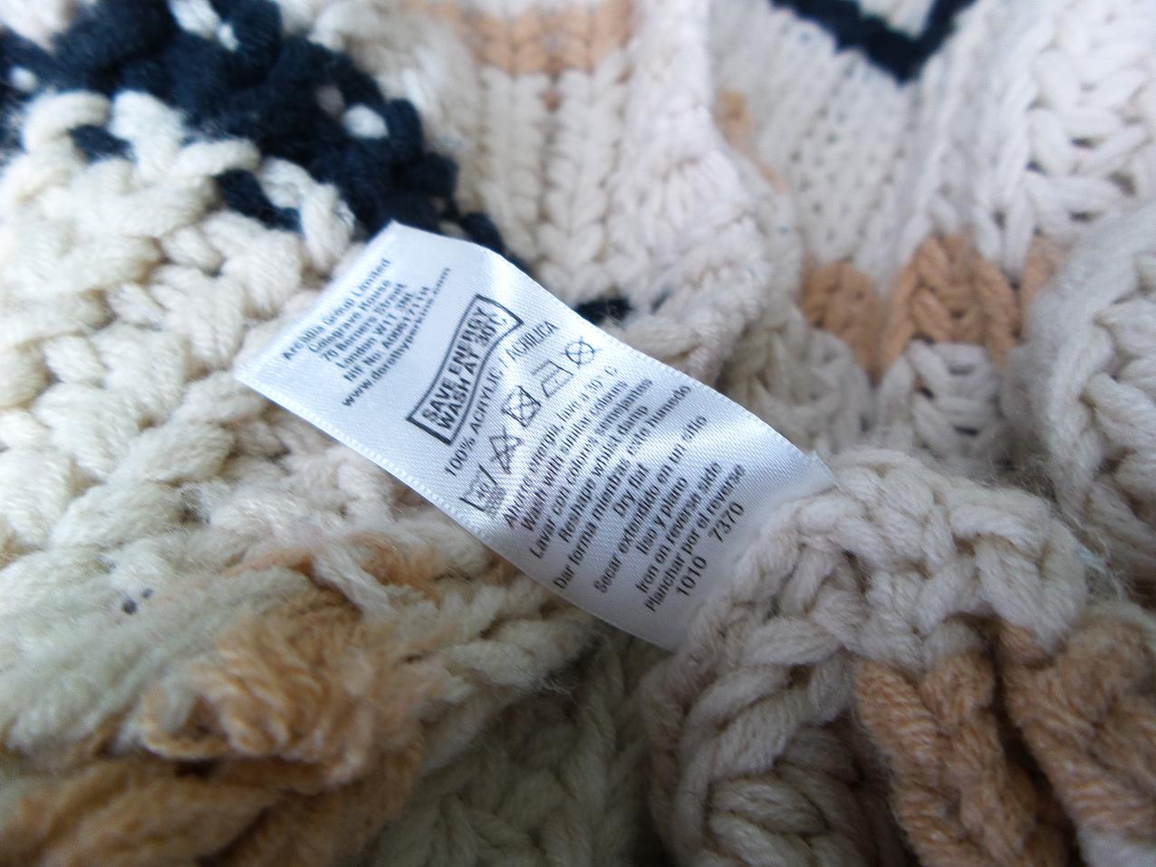 20180123_141425.jpg Dorothy perkins Rozmiar 4 Kolor Beżowy Okrągły dekolt Długi Otwarty Kardigan Rękaw 3/4 Materiał Akryl 100% Gruba dzianina