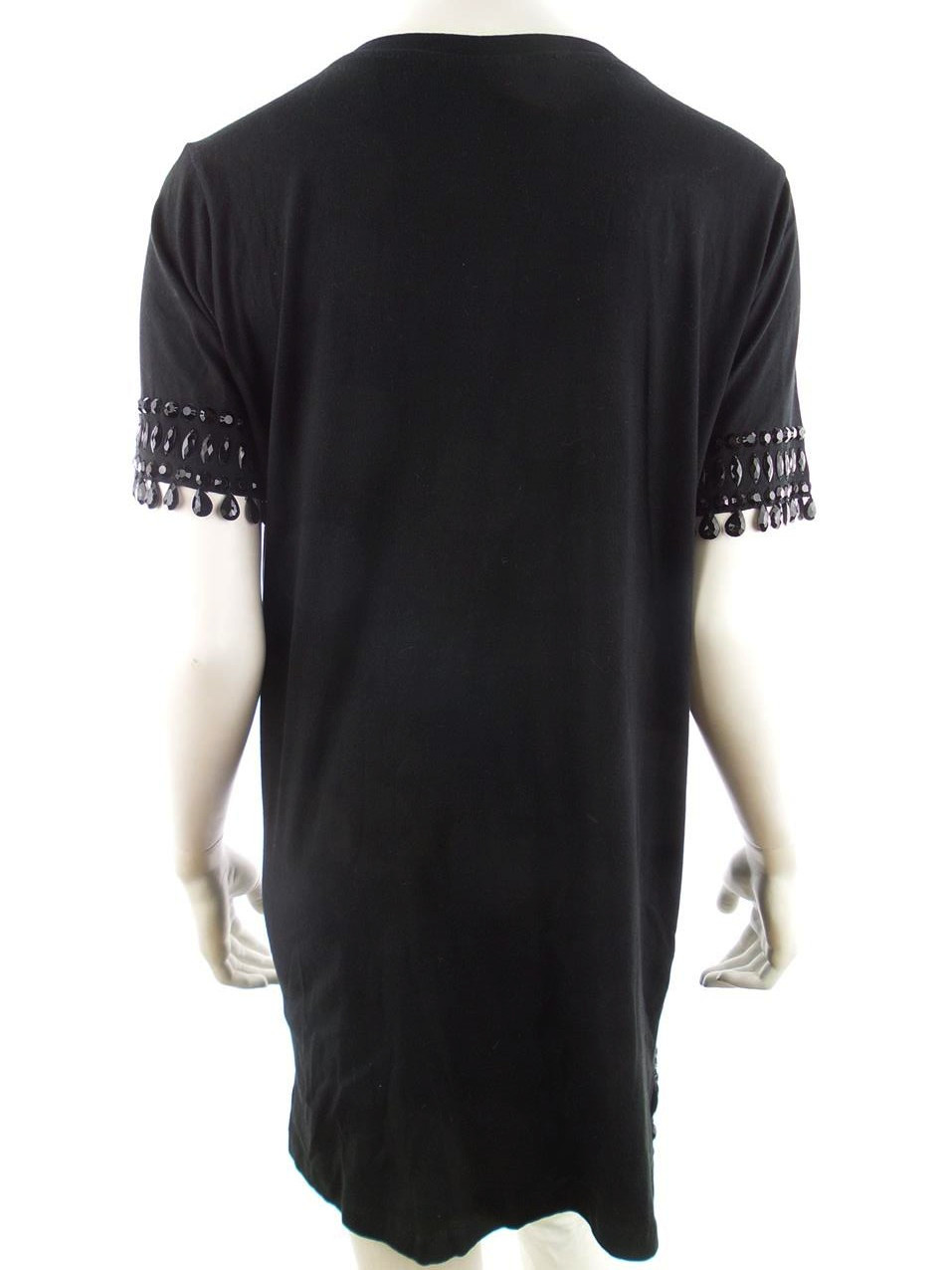 Topshop Rozmiar 40 Kolor Czarny Okrągły dekolt Sukienka Mini Krótki rękaw Krótka Materiał Bawełna 100% Topshop Rozmiar 40 Kolor Czarny Okrągły dekolt Sukienka Mini Krótki rękaw Krótka Materiał Bawełna 100%