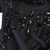 Topshop Rozmiar 40 Kolor Czarny Okrągły dekolt Sukienka Mini Krótki rękaw Krótka Materiał Bawełna 100%