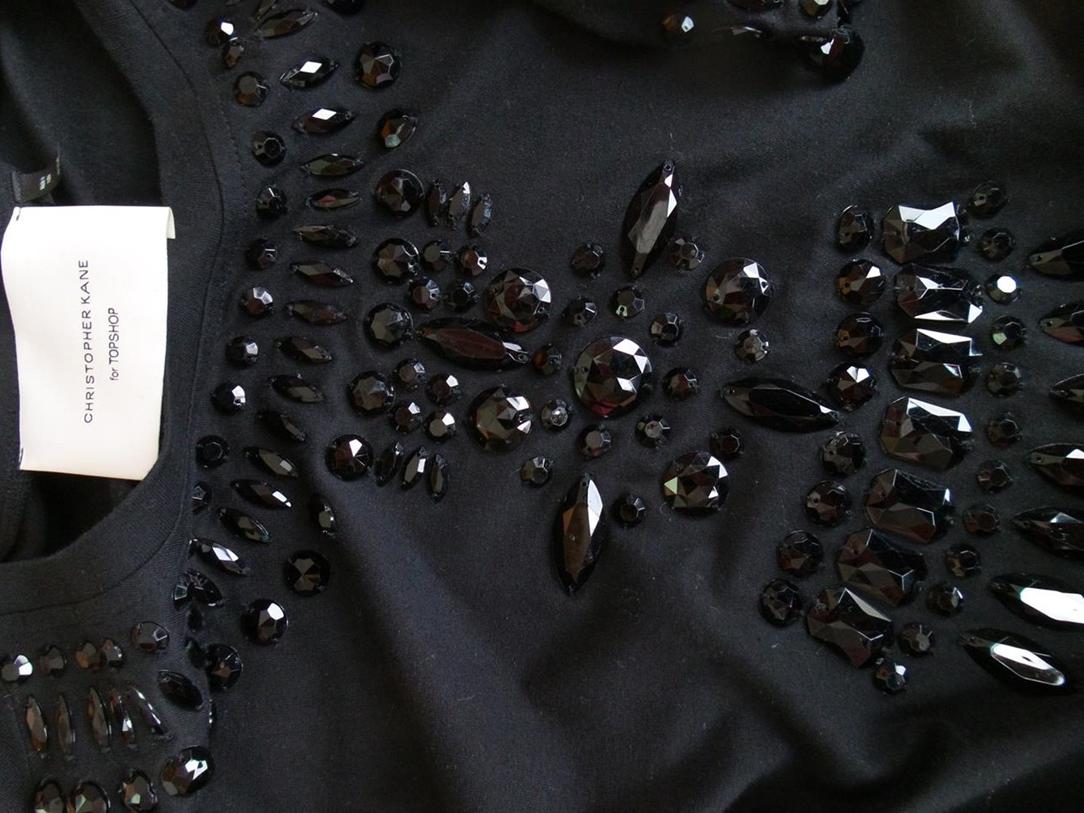 Topshop Rozmiar 40 Kolor Czarny Okrągły dekolt Sukienka Mini Krótki rękaw Krótka Materiał Bawełna 100% Topshop Rozmiar 40 Kolor Czarny Okrągły dekolt Sukienka Mini Krótki rękaw Krótka Materiał Bawełna 100%