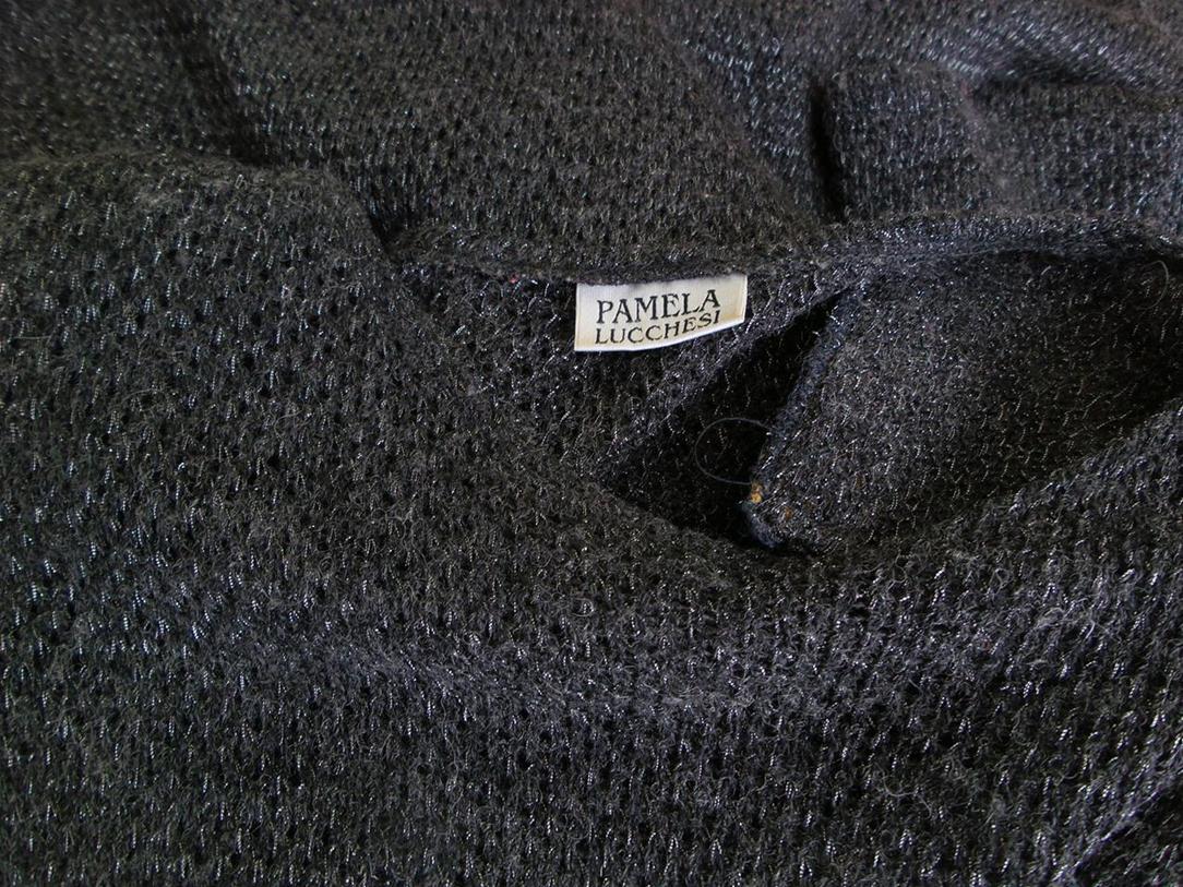 Pamela Lucchesi Rozmiar S Kolor Szary Crew Neck Sukienka Sweterkowa Długi rękaw Długa Materiał Wełna