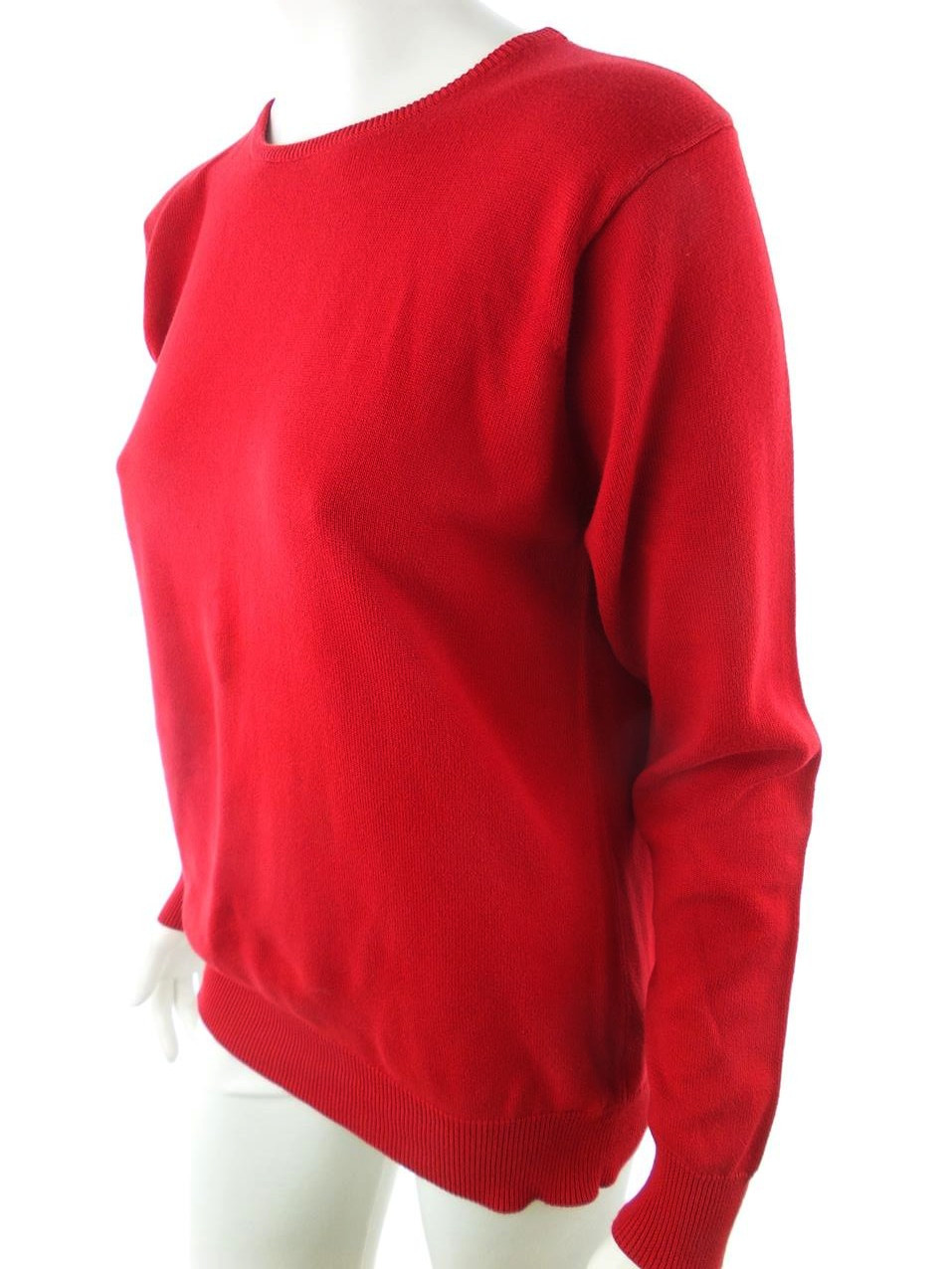 20180129_123140.jpg VA VITE Rozmiar S Kolor Czerwony Crew Neck Sweter Długi rękaw Materiał Bawełna 100% Cienka dzianina