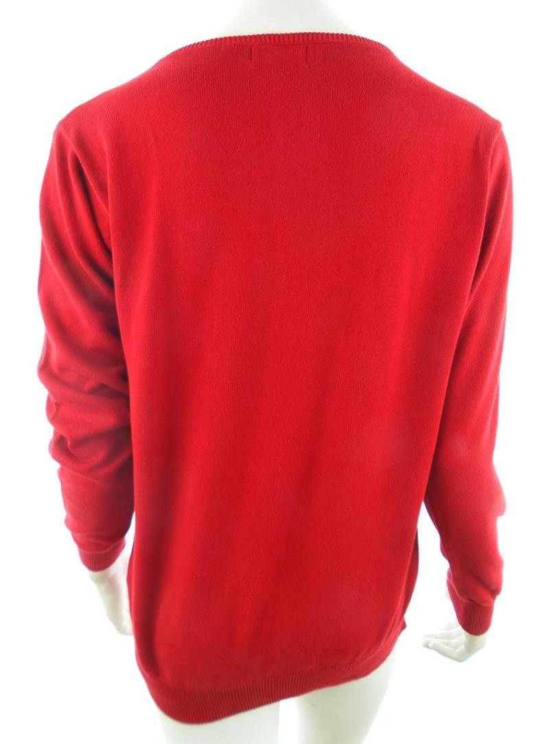 20180129_123148.jpg VA VITE Rozmiar S Kolor Czerwony Crew Neck Sweter Długi rękaw Materiał Bawełna 100% Cienka dzianina