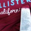 Hollister Rozmiar M Kolor Bordowy Okrągły dekolt T-Shirt Krótki rękaw Materiał Bawełna