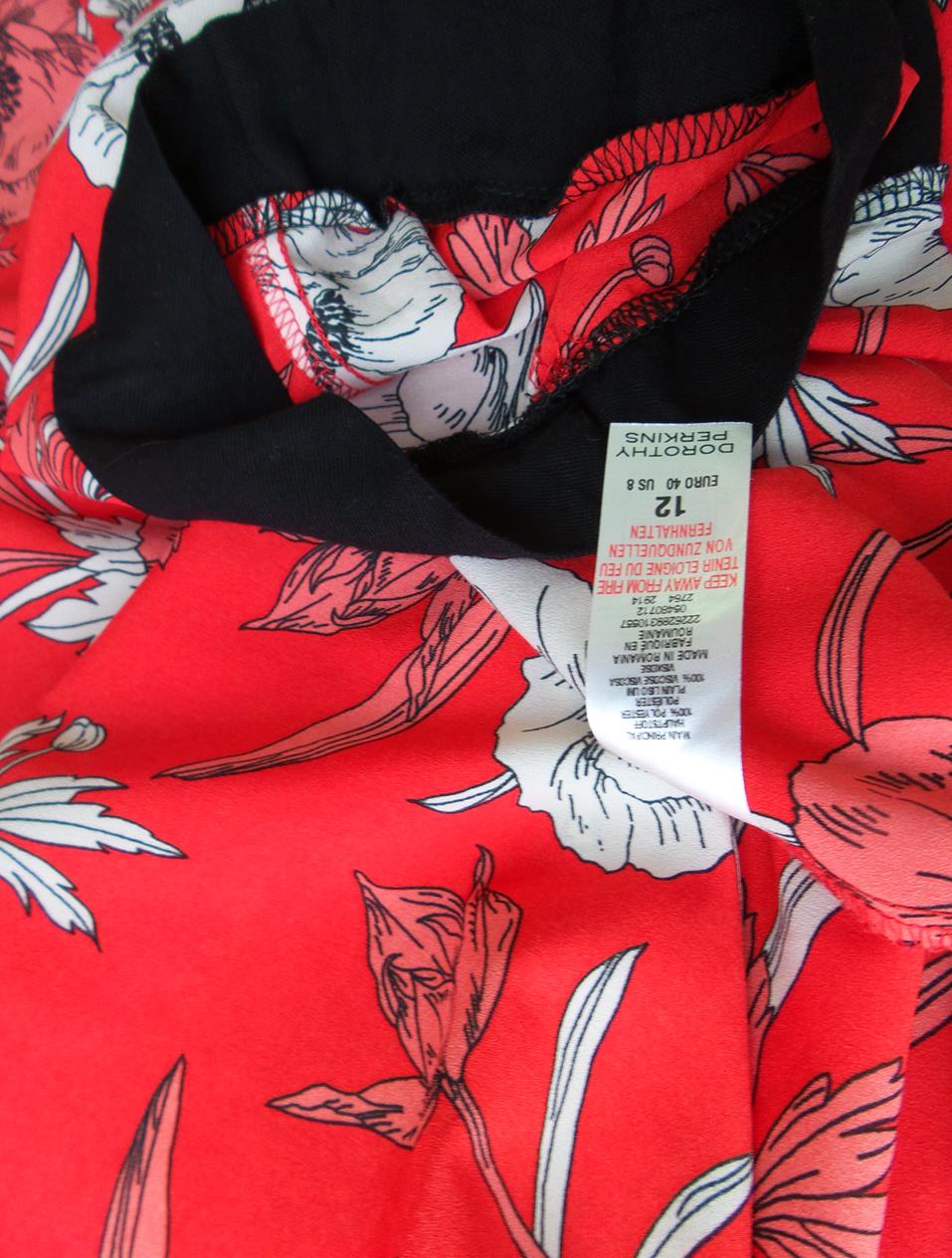 20180130_142616.jpg Dorothy perkins Rozmiar 40 Kolor Czerwony W serek Długi Otwarty Kardigan Rękaw 3/4 Cienka dzianina