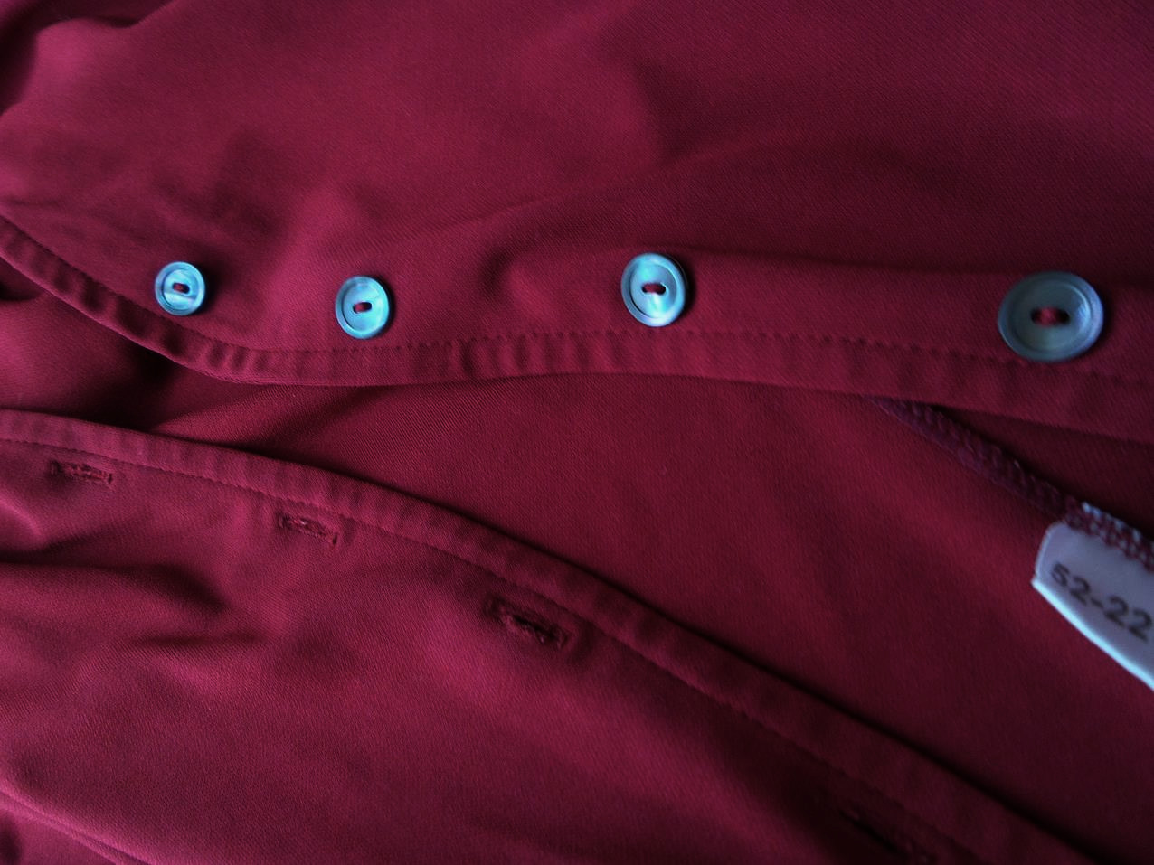 20180131_162452.jpg Ann Taylor Rozmiar S Kolor Bordowy W serek Bluzka Zapinana Rękaw 3/4 Materiał Rayon