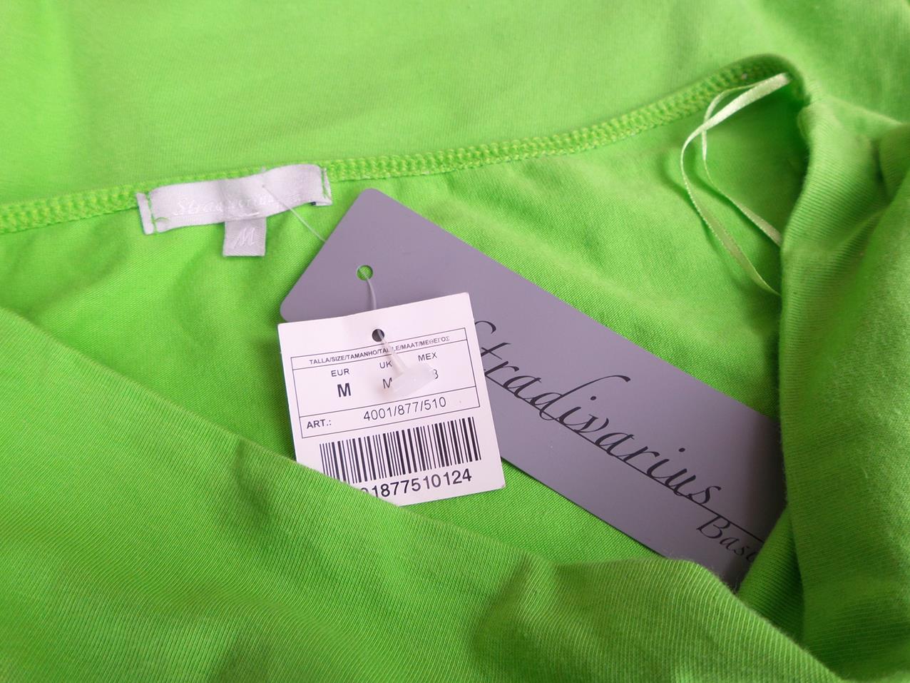 20180201_145057.jpg Stradivarius Rozmiar M Kolor Zielony Odkryte Ramiona Bluzka Bezrękawnik Materiał Bawełna