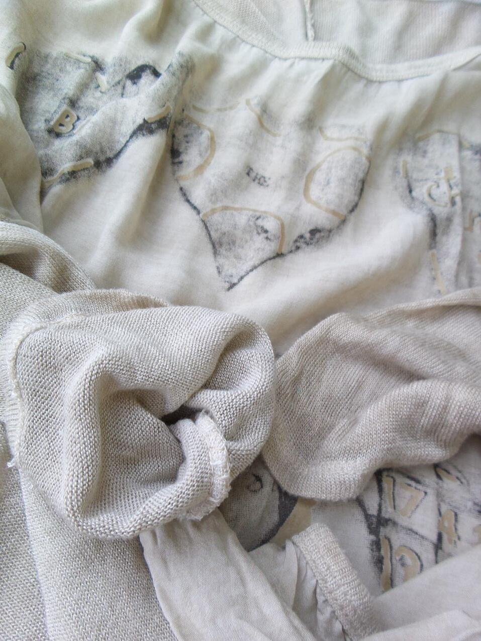 Vintage Rozmiar XL Kolor Beżowy W łódkę Tunika Bluzka Długi rękaw Vintage Rozmiar XL Kolor Beżowy W łódkę Tunika Bluzka Długi rękaw