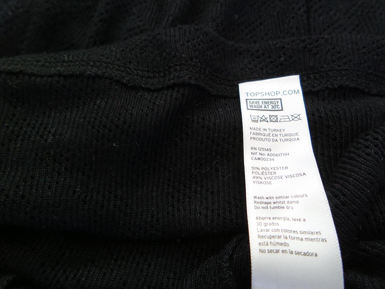 20180205_111646.jpg Topshop Rozmiar 38 Kolor Czarny Okrągły dekolt Bluzka Długi rękaw