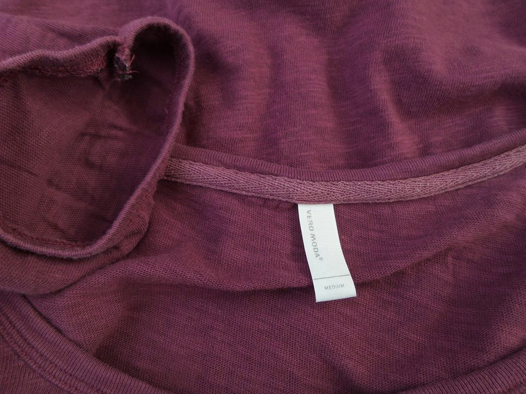Vero moda Rozmiar M Okrągły dekolt Tunika Bluzka Rękaw 3/4 Materiał Bawełna 100%