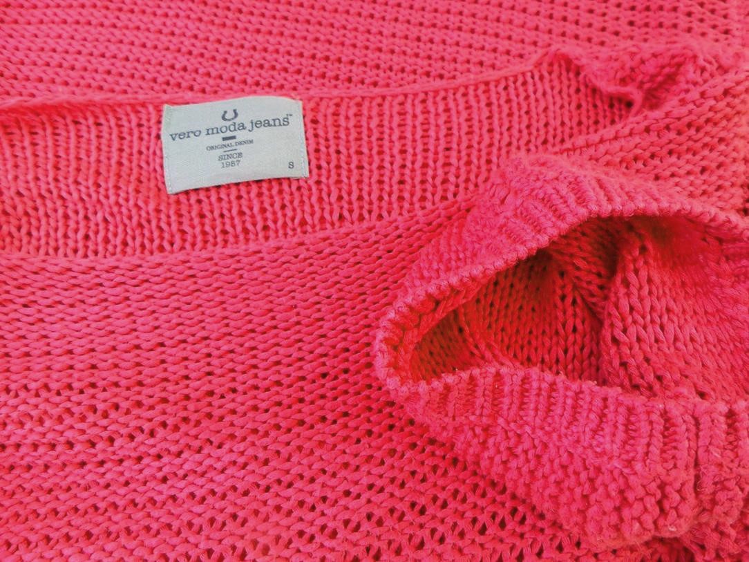 Vero moda Rozmiar S Kolor Różowy W łódkę Tunika Bluzka Dzianina Krótki rękaw Materiał Akryl 100% Vero moda Rozmiar S Kolor Różowy W łódkę Tunika Bluzka Dzianina Krótki rękaw Materiał Akryl 100%