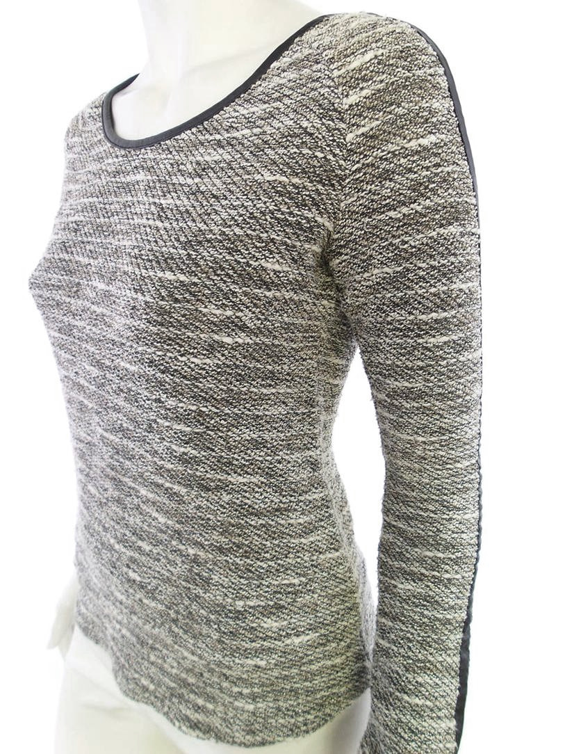 20180206_111021.jpg Maison scotch Rozmiar 1 Kolor Szary Okrągły dekolt Sweter Długi rękaw Cienka dzianina