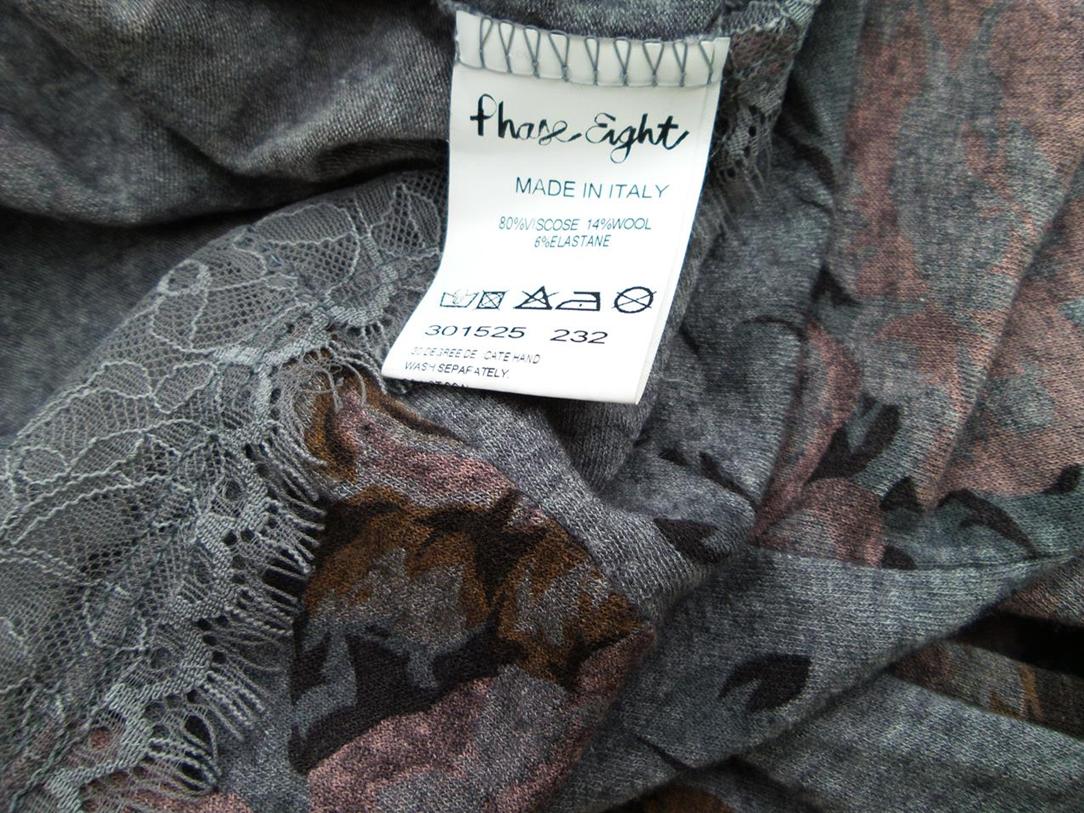 Phase eight Rozmiar XL Kolor Szary W łódkę Tunika Bluzka Dzianina Długi rękaw Materiał Wiskoza Phase eight Rozmiar XL Kolor Szary W łódkę Tunika Bluzka Dzianina Długi rękaw Materiał Wiskoza